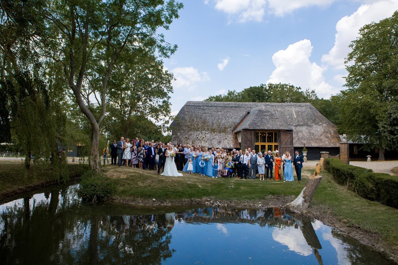 Claire Andy Wedding Photo of Everyone by Em J Photography - Colville Hall wedding videographer Veiled Productions