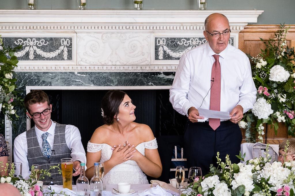 Father of the bride speech at Rebecca and Mark's wedding - photography by Rob Wheal Photography | Oxfordshire wedding videography by Veiled Productions