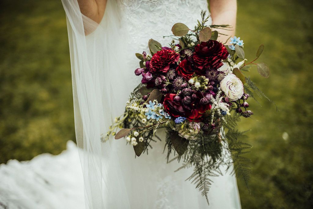 Jess' bridal bouquet. Photo thanks to Michelle Wood Photographer. Wedding Video by Veiled Productions - Shuttleworth House Wedding Videographer