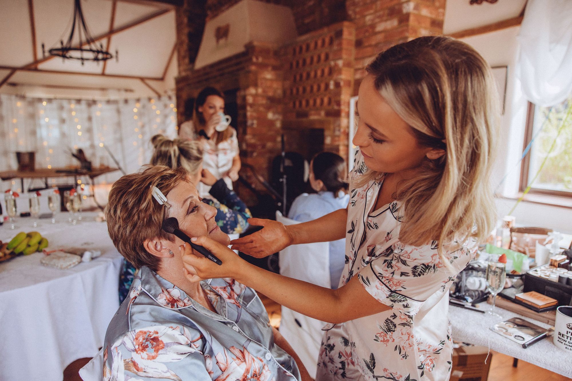 Mother of the groom having her make up applied by Vanessa Elles MUA. Photo courtesy of Fordtography.